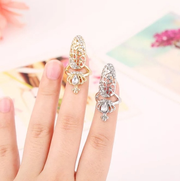 Nail Ring Gold Tip of Finger Jewelry Accessorie - Picture 2 of 6